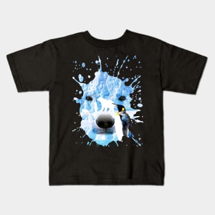 Polar bear with penguin Kids T-Shirt